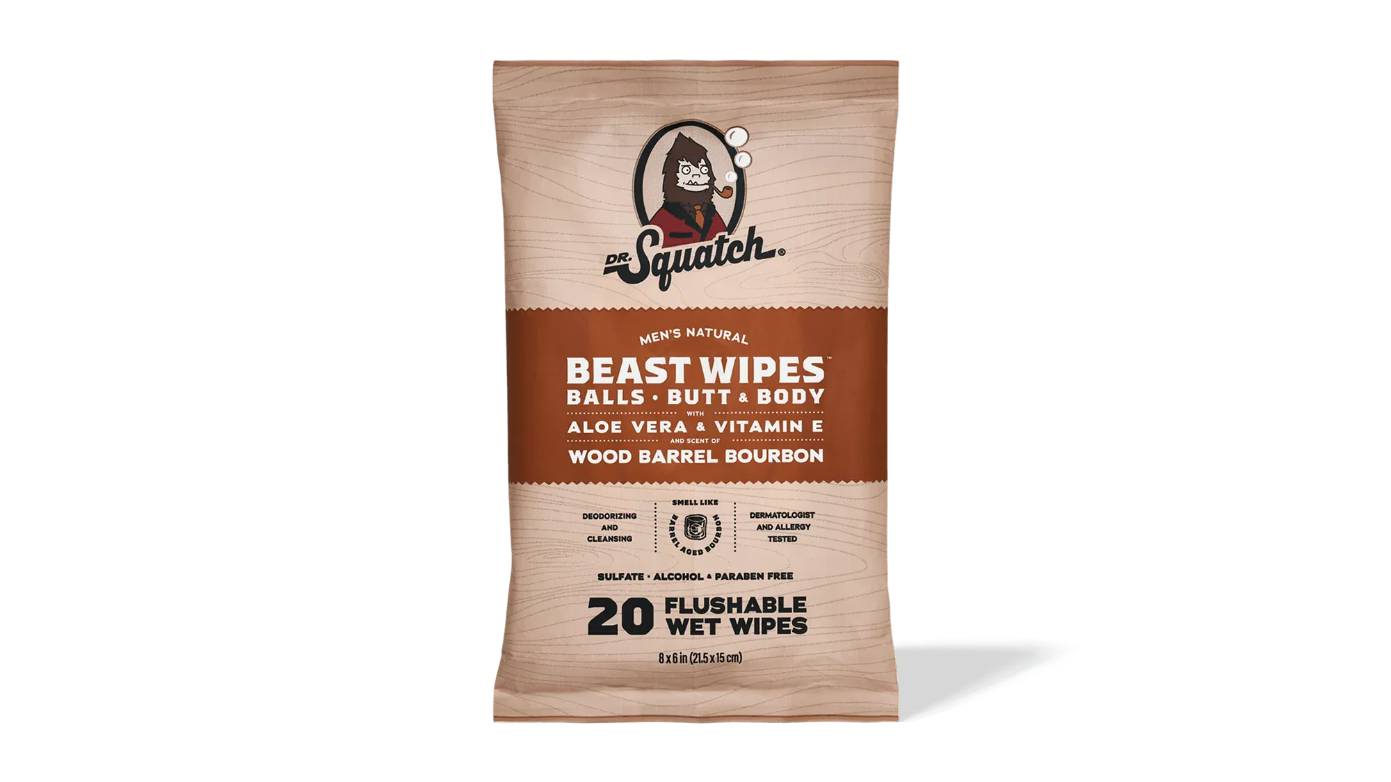Dr Squatch - Beast Wipes Wood Barrel Bourbon