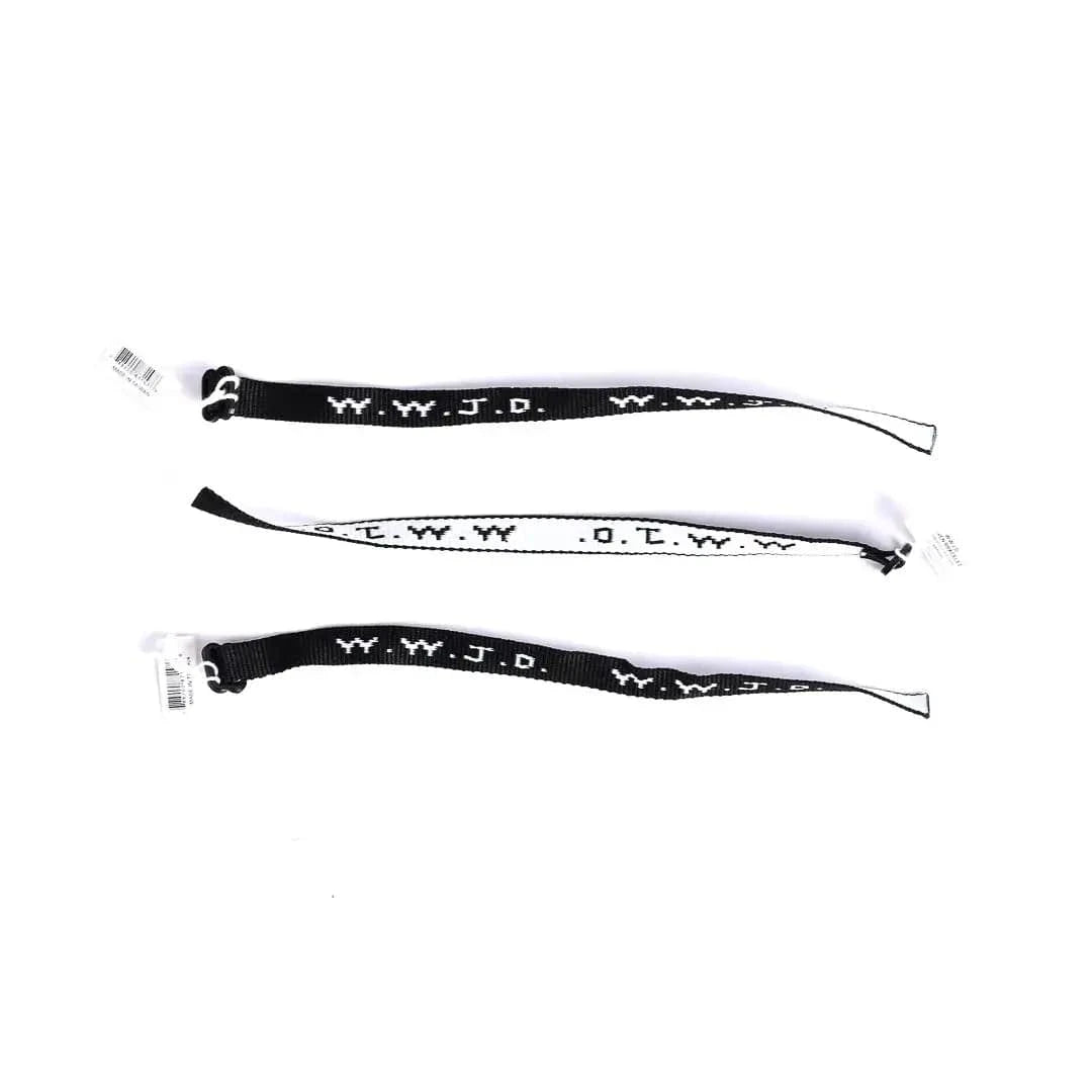 Black WWJD Woven Bracelet