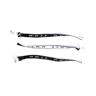 Black WWJD Woven Bracelet