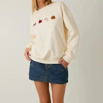 Fall Embroidered Sweatshirt