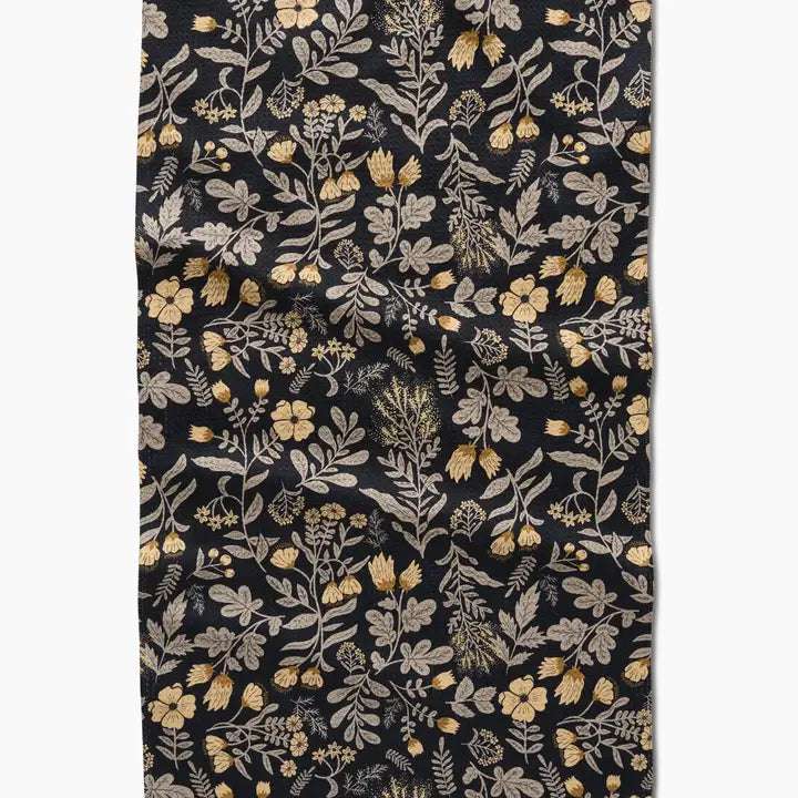 Geometry Woodland Wildflowers Tea Towel