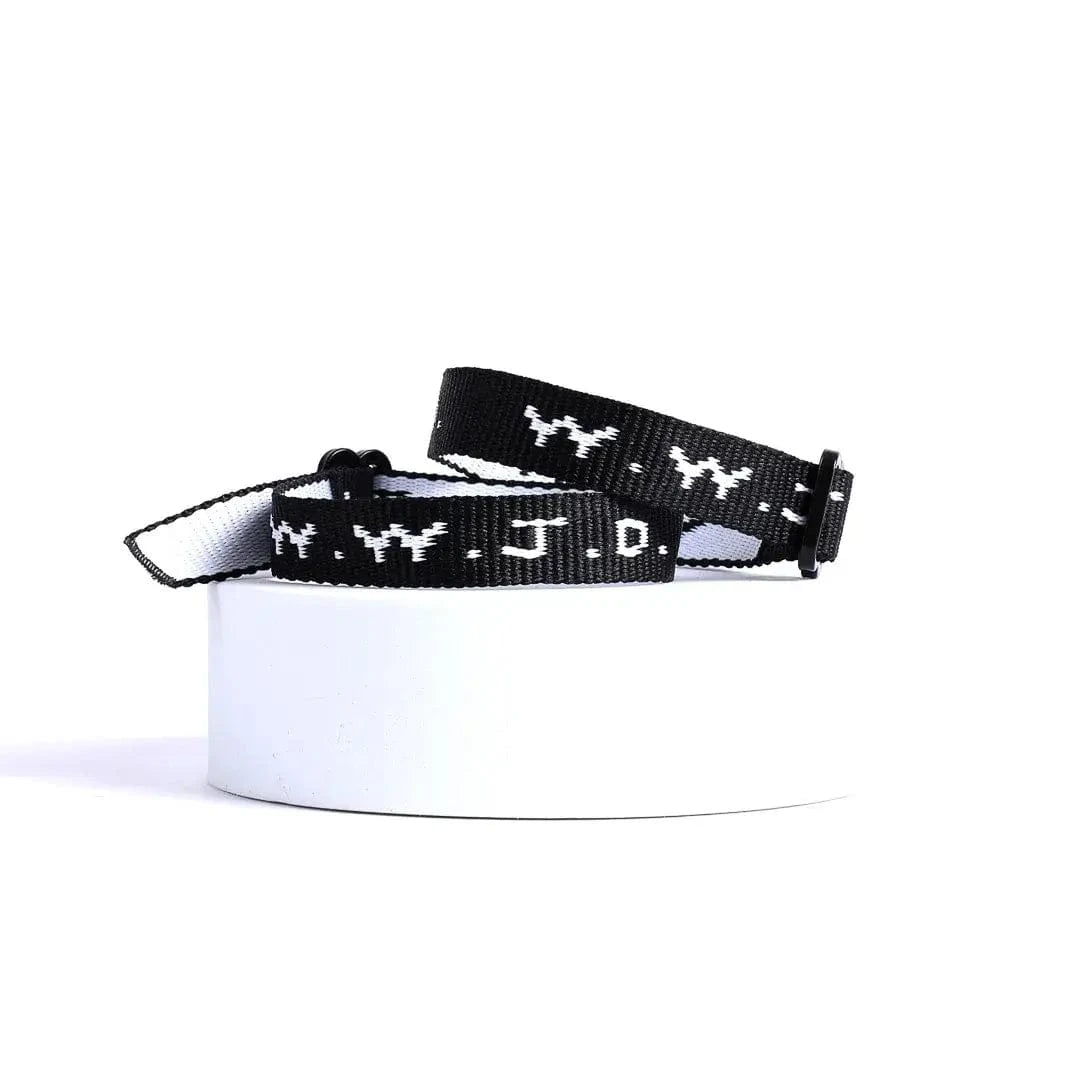 Black WWJD Woven Bracelet