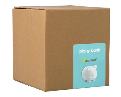 Ceramic Piggy Bank: Grey