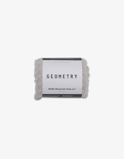 Geometry Stone Waffle Washcloth Set