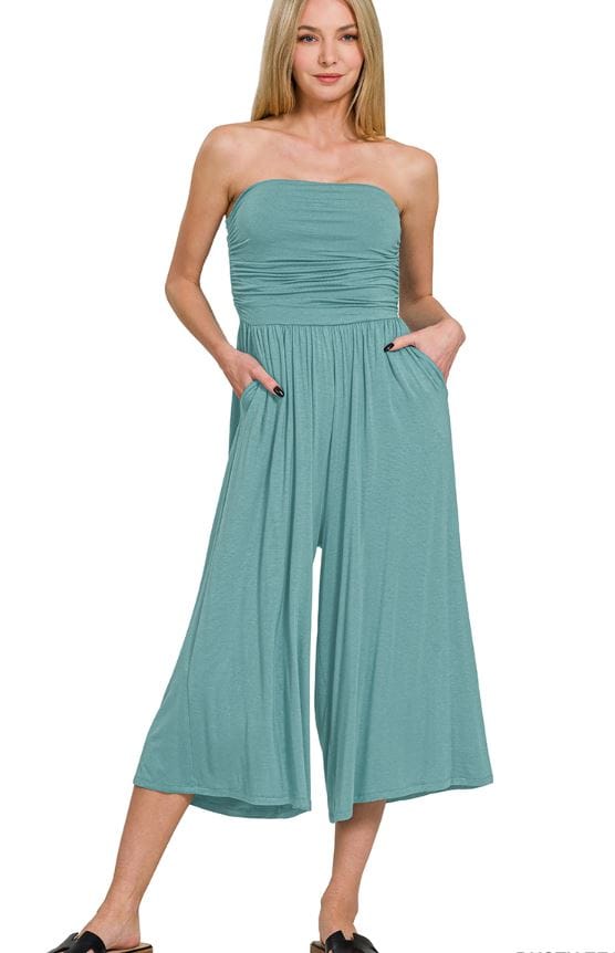 Ash Jade Strapless Tube Top Jumpsuit