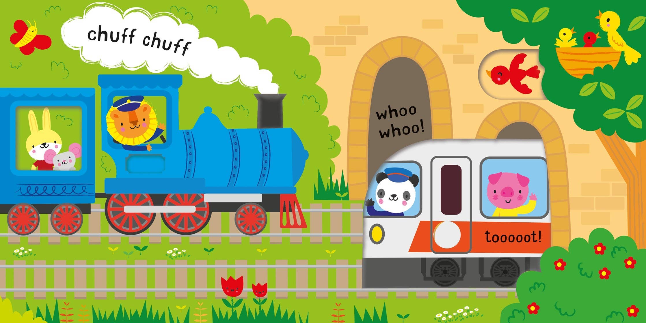 Slide And See Things That Go board book : Usborne