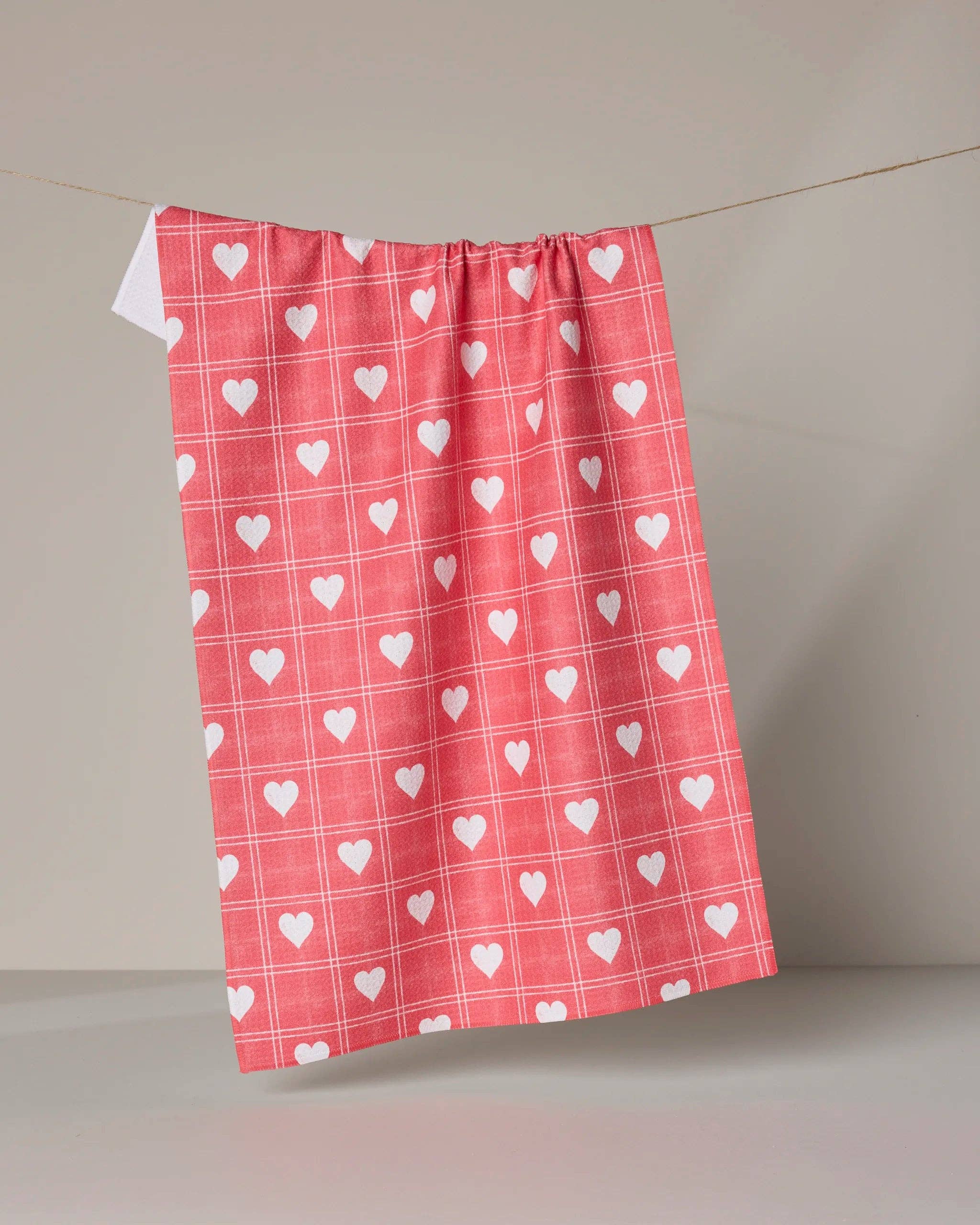 Geometry Kind Spirit Red Tea Towel