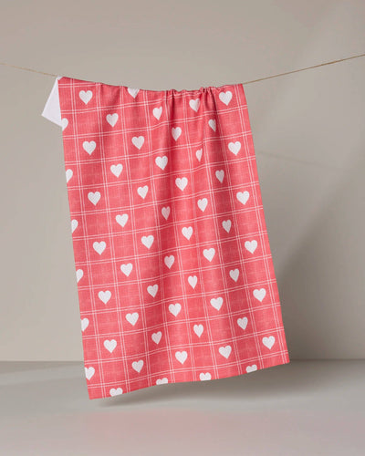 Geometry Kind Spirit Red Tea Towel