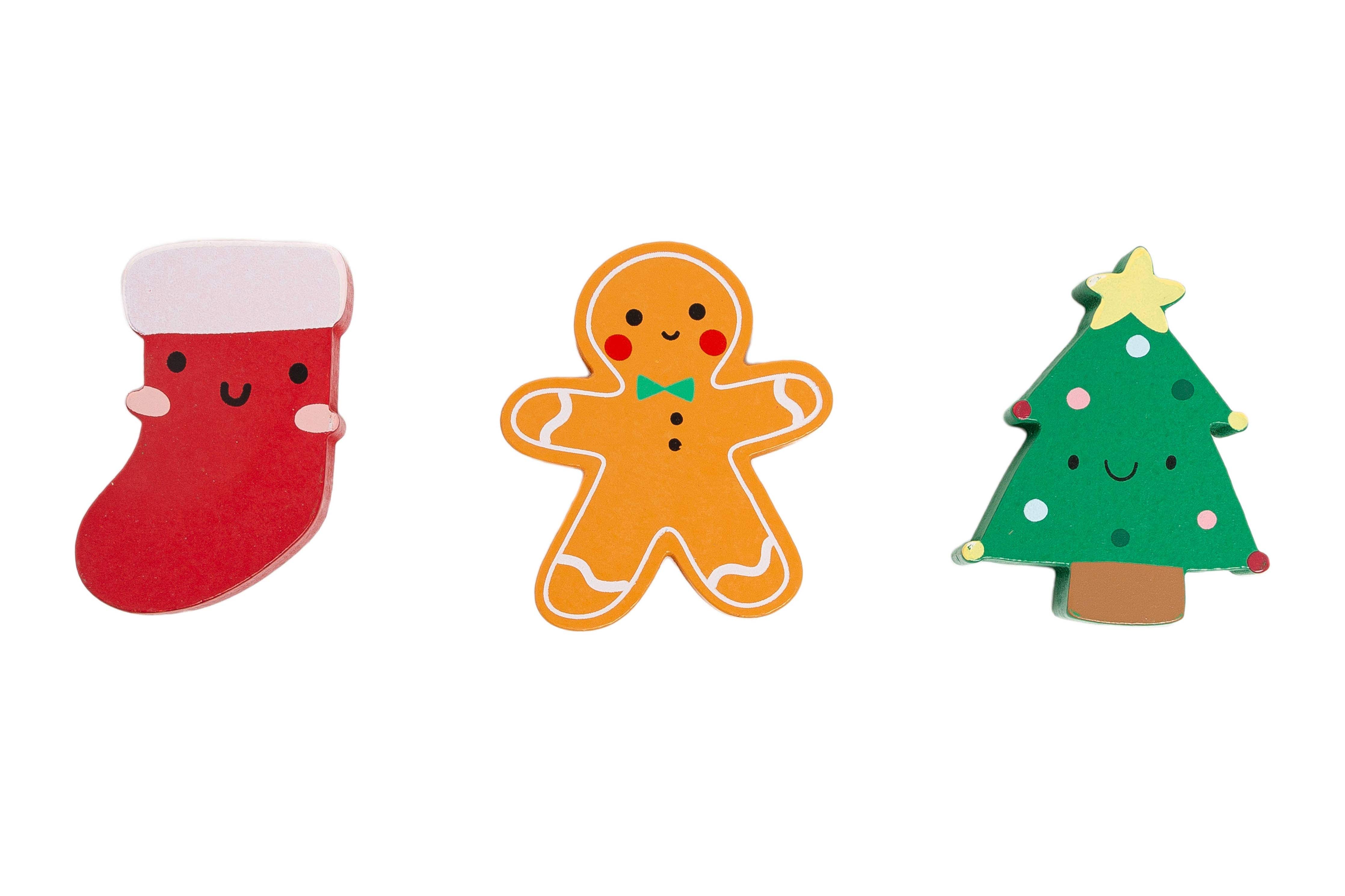 Wooden Christmas Holiday Puzzle, Montessori Learning Toy
