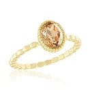 Vintage Rose Oval Gold Layer Ring
