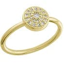 Round CZ Gold Ring