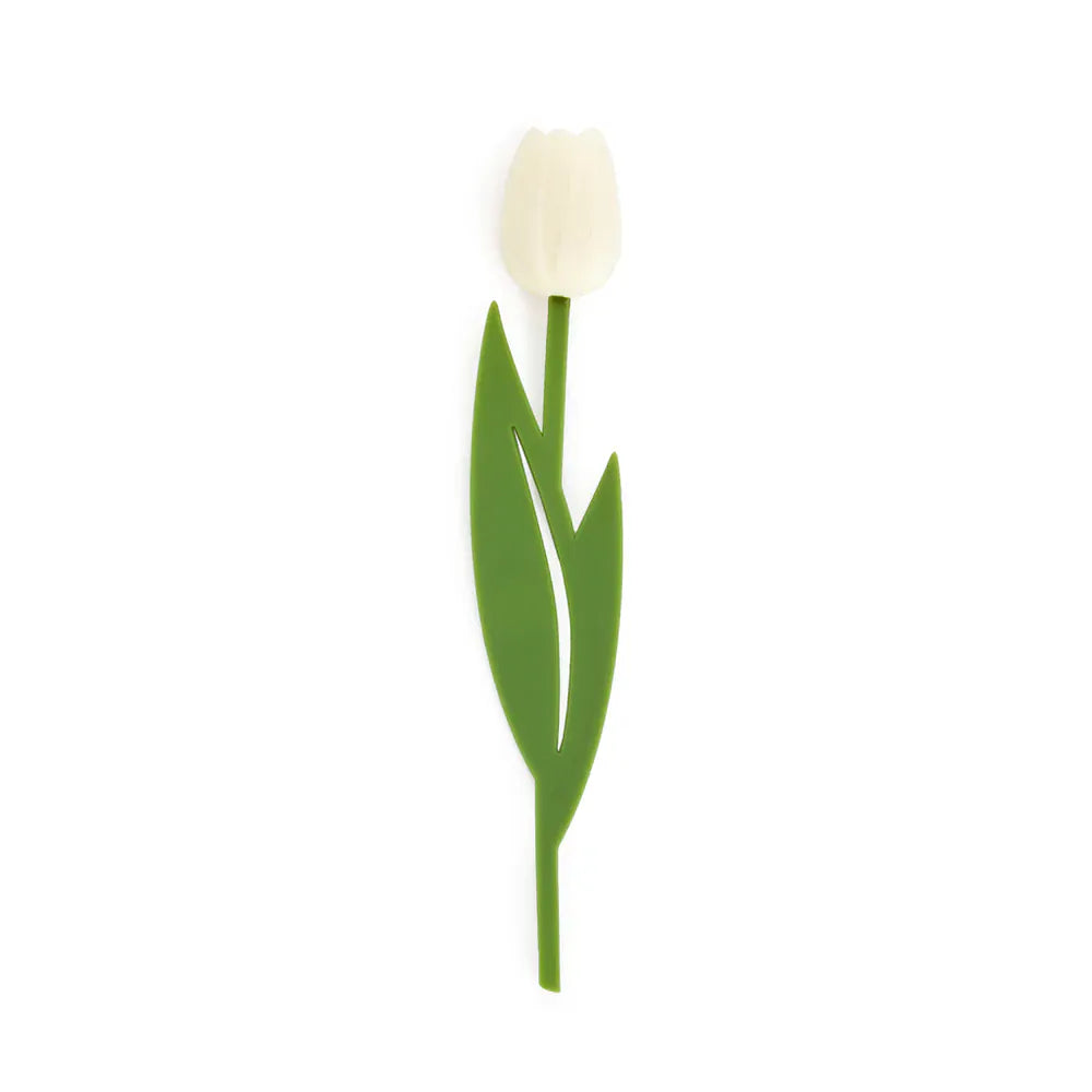 White Tulip Bookmark