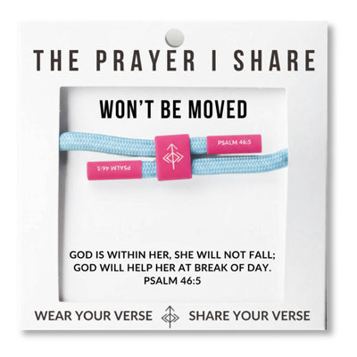WON'T BE MOVED Bracelet, Christian Cord, Prayer Bracelet