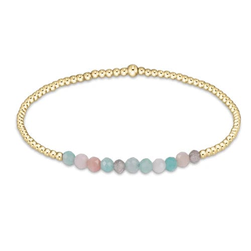 Gold Bliss 2mm Bead Bracelet - Moonstone