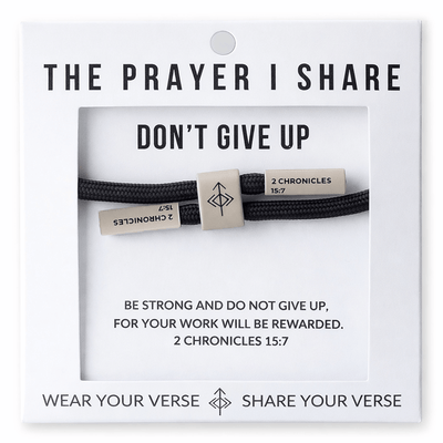 DON'T GIVE UP  Bracelet, Christian Cord Bracelet