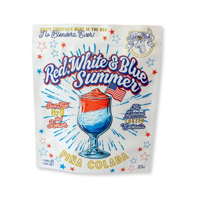 Red, White & Blue Summer Pina Colada Frozen Cocktail