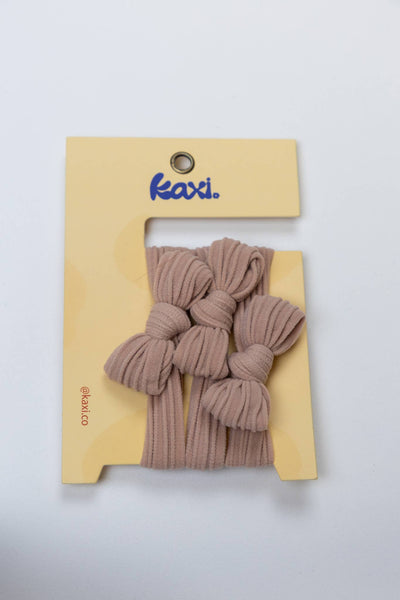 BOW SLICK BACK HAIR TIES: NAVY BLUE