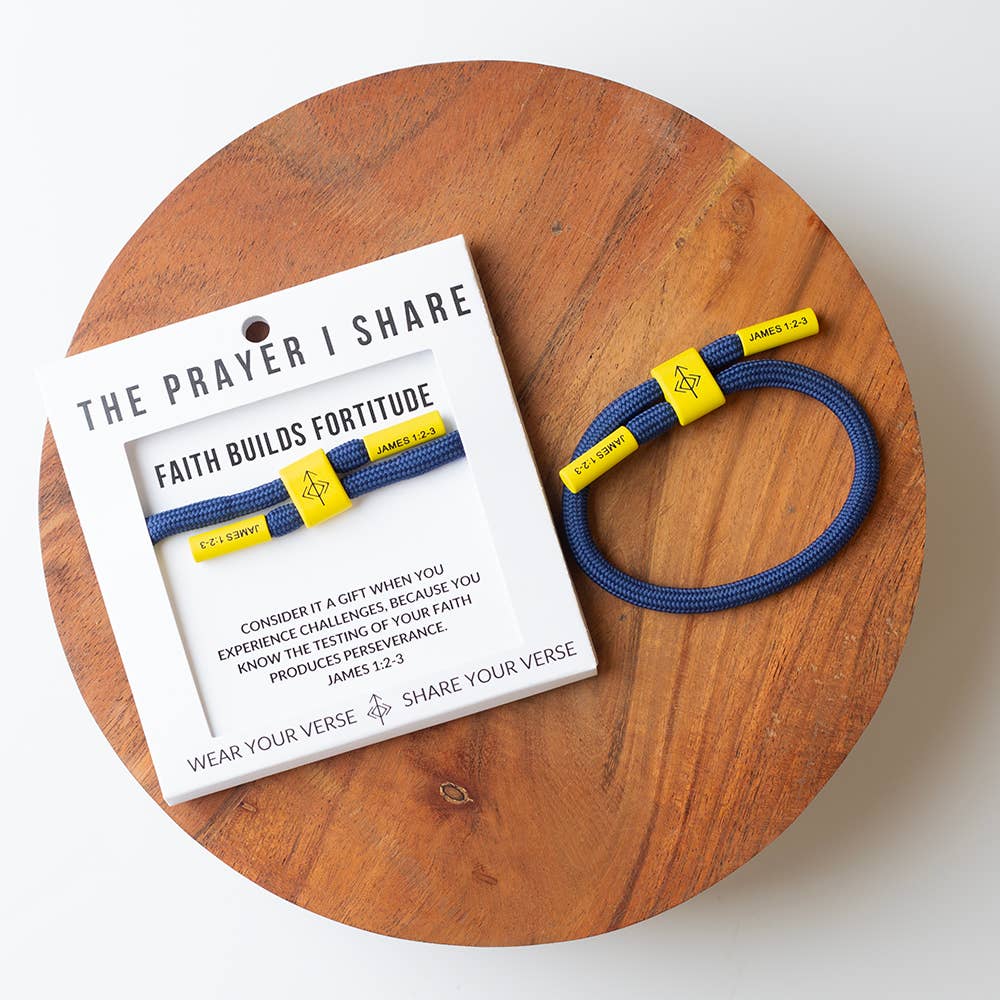 FAITH BUILDS FORTITUDE Cord Bracelet | Christian Athletes