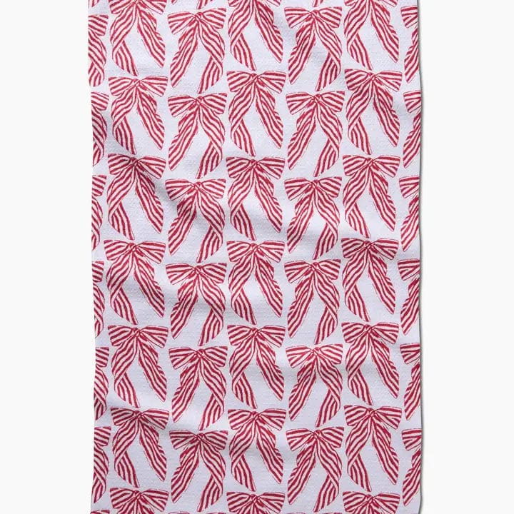 Geometry Striped Bows Tea Towel