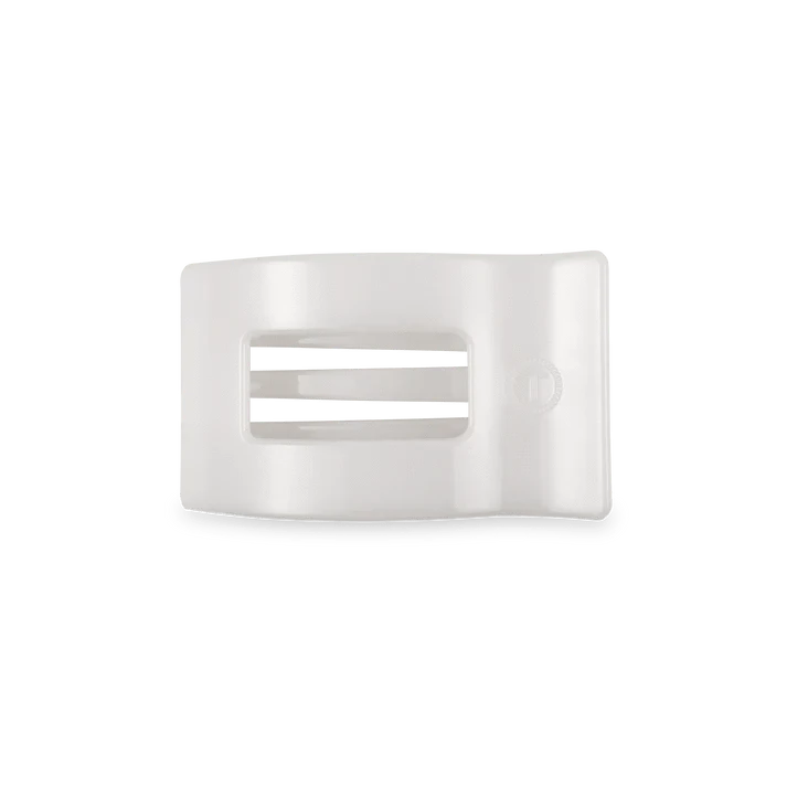 Coconut White Small Flat Rectangle Clip