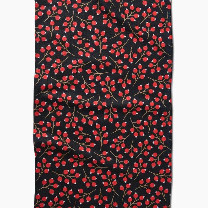 Geometry Christmas Berries Tea Towel