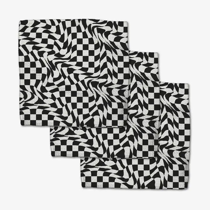 Geometry Funky Checkers Dishcloth Set