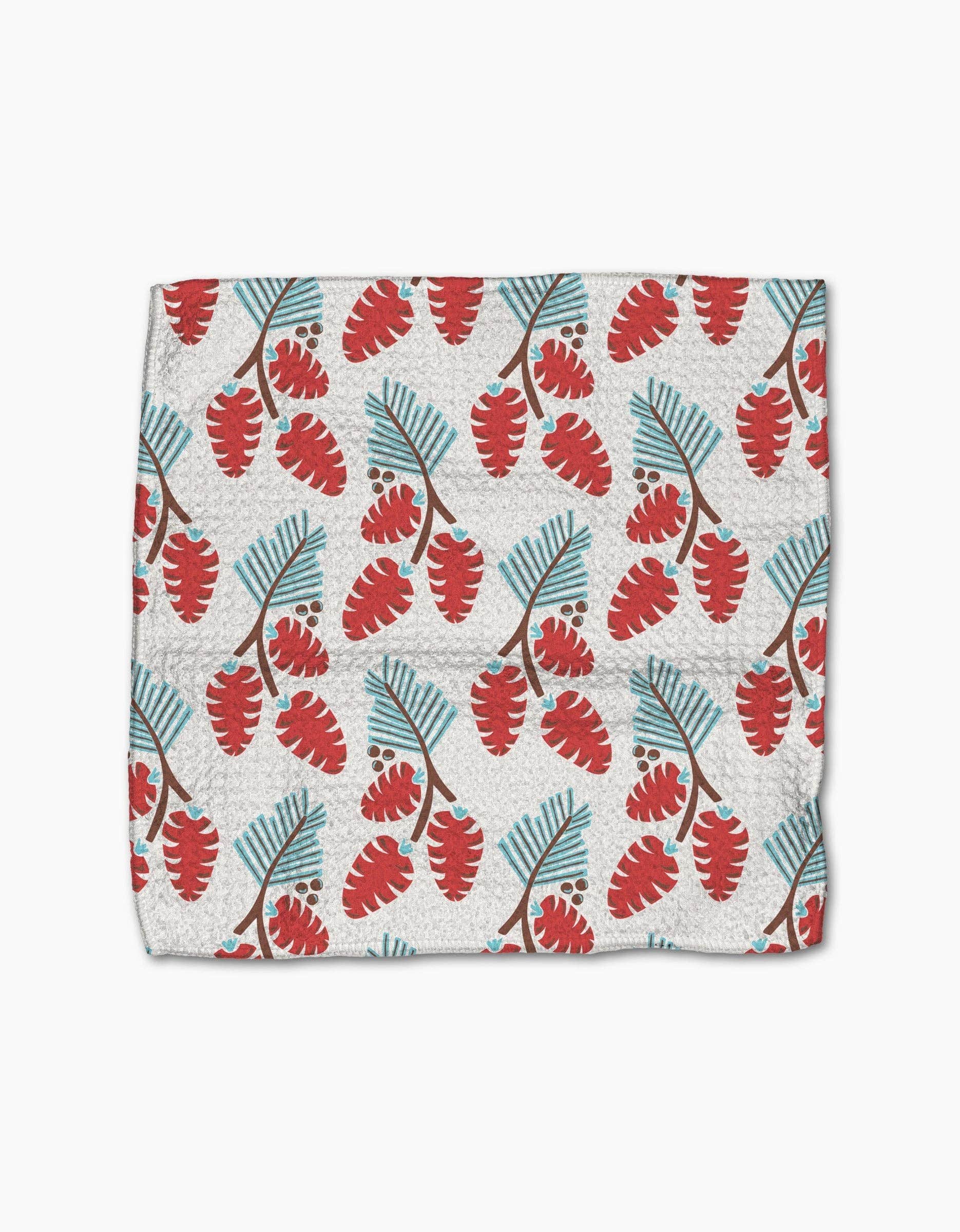 Winter Holly Dishcloth Set