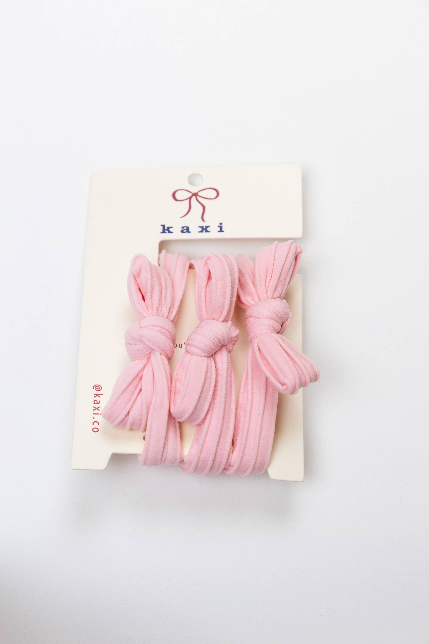 BOW SLICK BACK HAIR TIES: DUSTY BLUE
