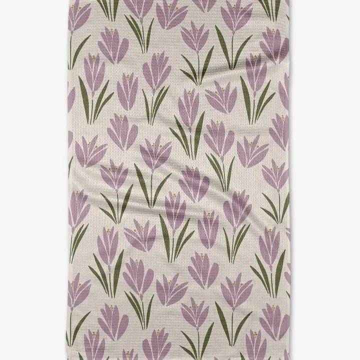 Geometry Tulip Bulbs Tea Towel