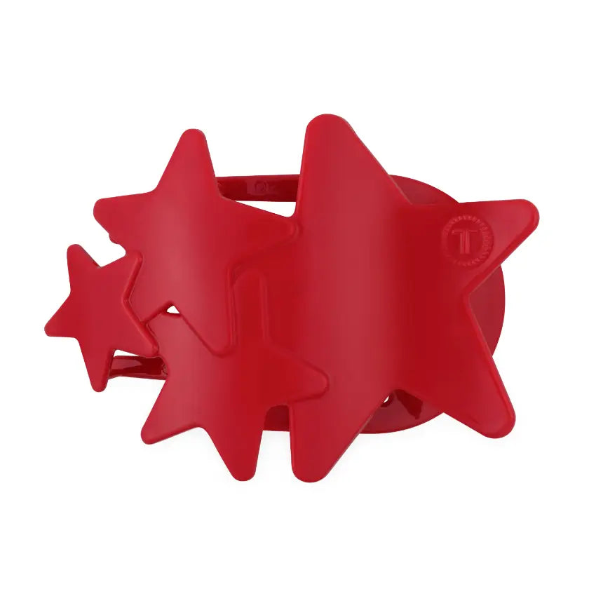 Red Shooting Star Tiny Flat Hair Clip