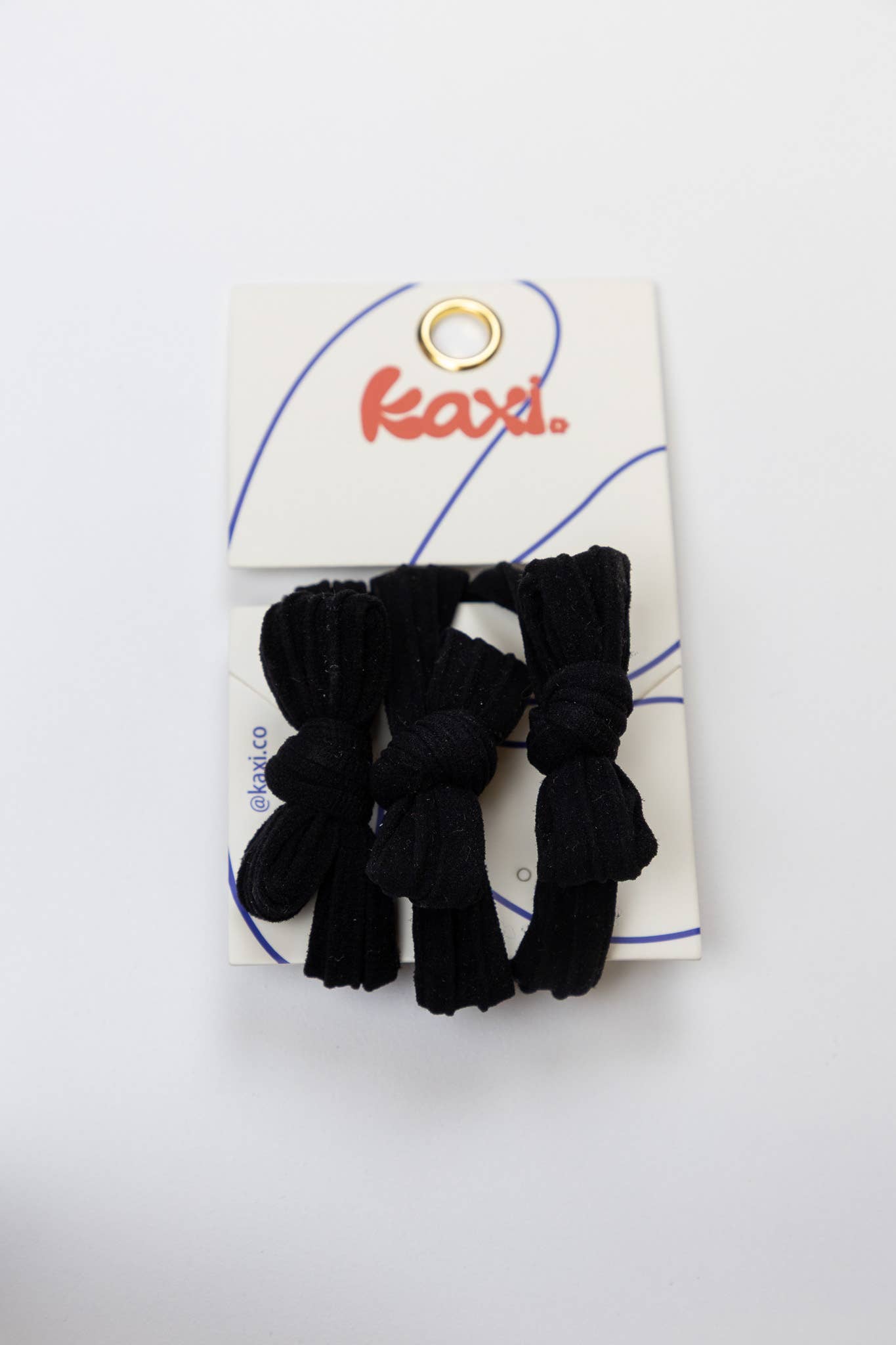 BOW SLICK BACK HAIR TIES: BABY BLUE
