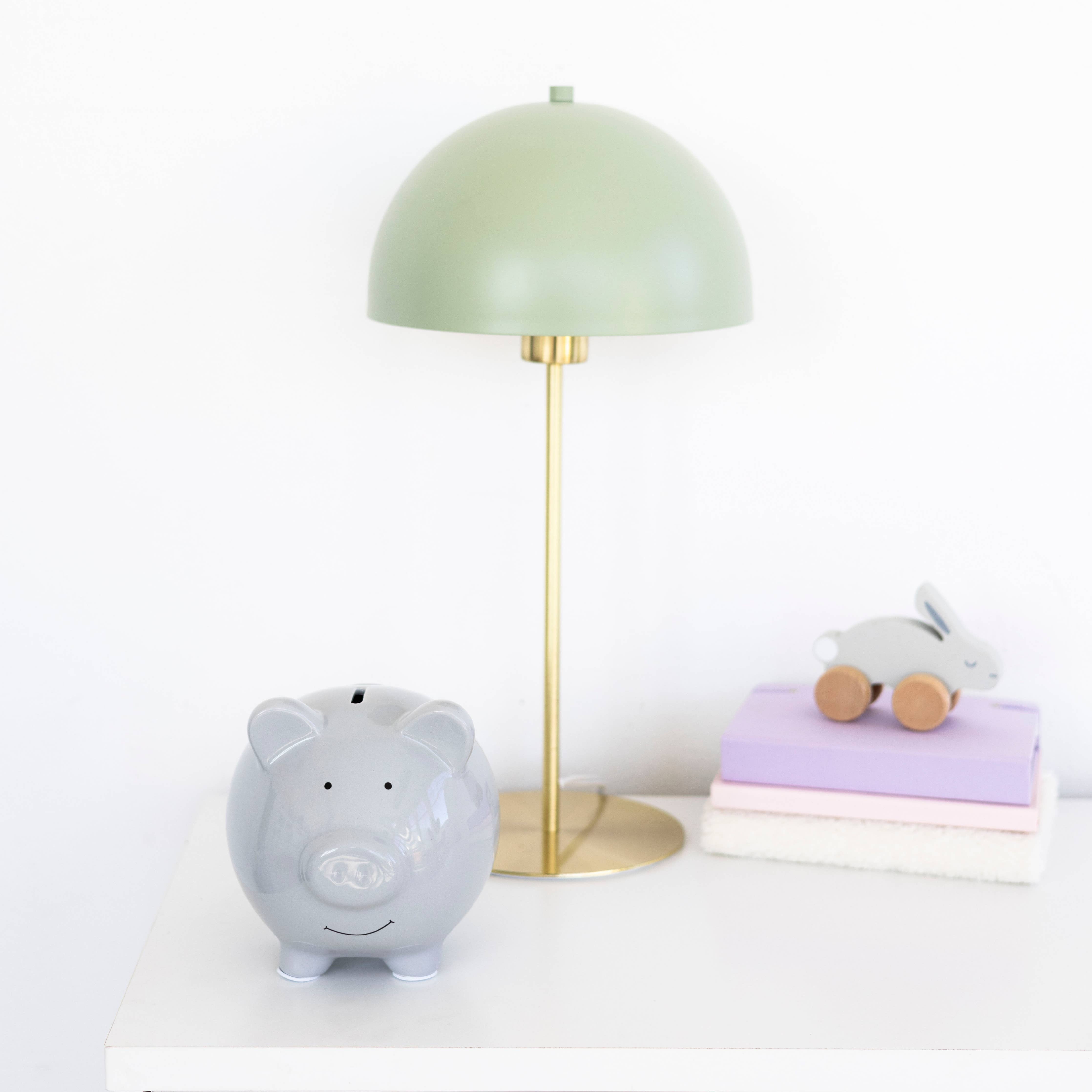 Ceramic Piggy Bank: Grey