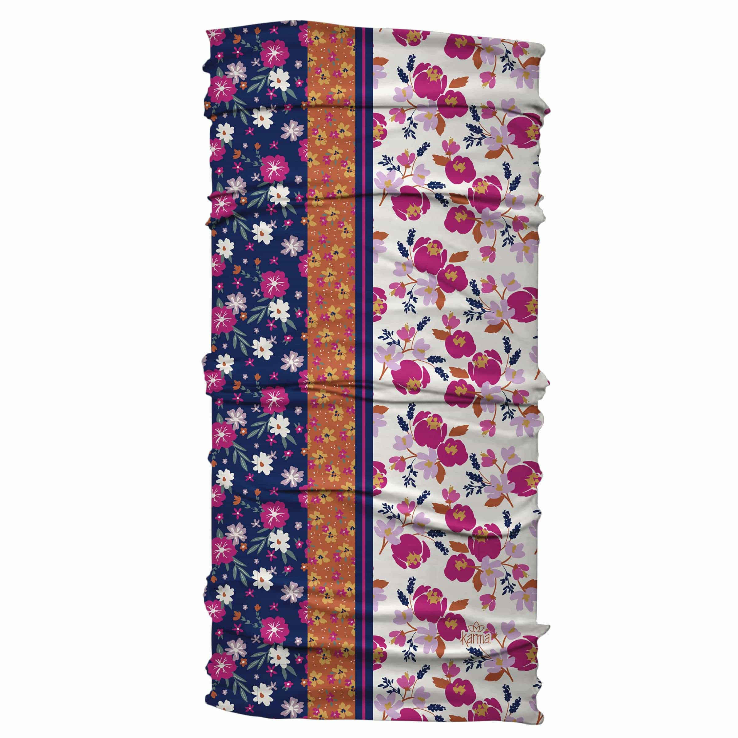 Wide Headband: Plum Split Floral
