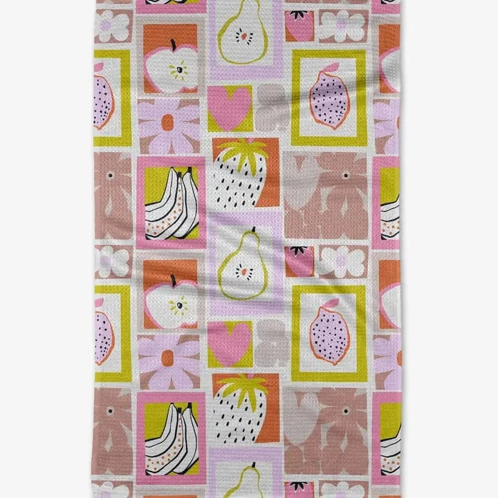 Geometry Juicy Summer Tea Towel