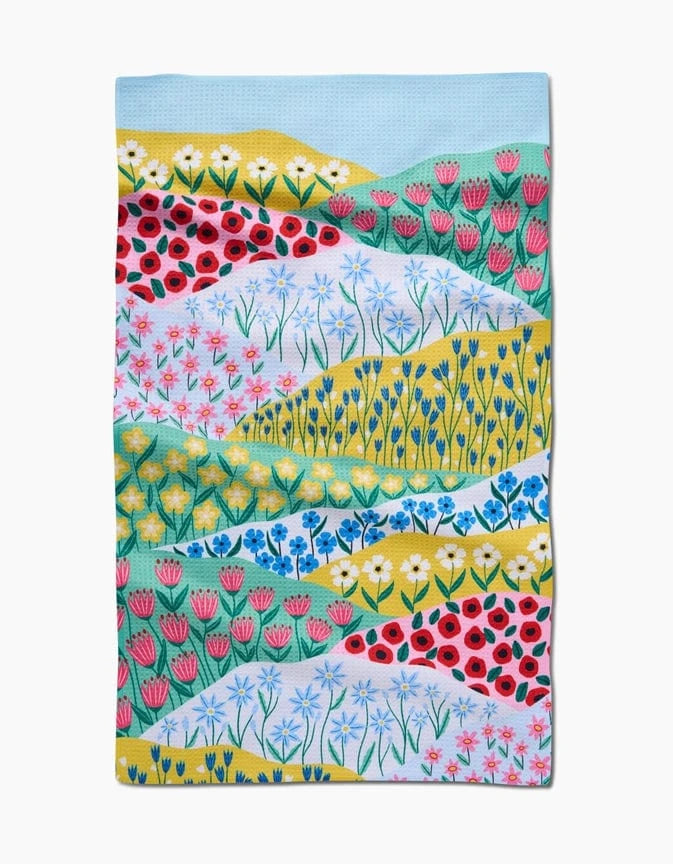 Geometry Spring Fields Tea Towel