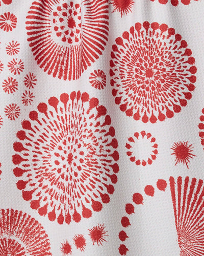 Geometry Freedom Sparks Tea Towel: Blue