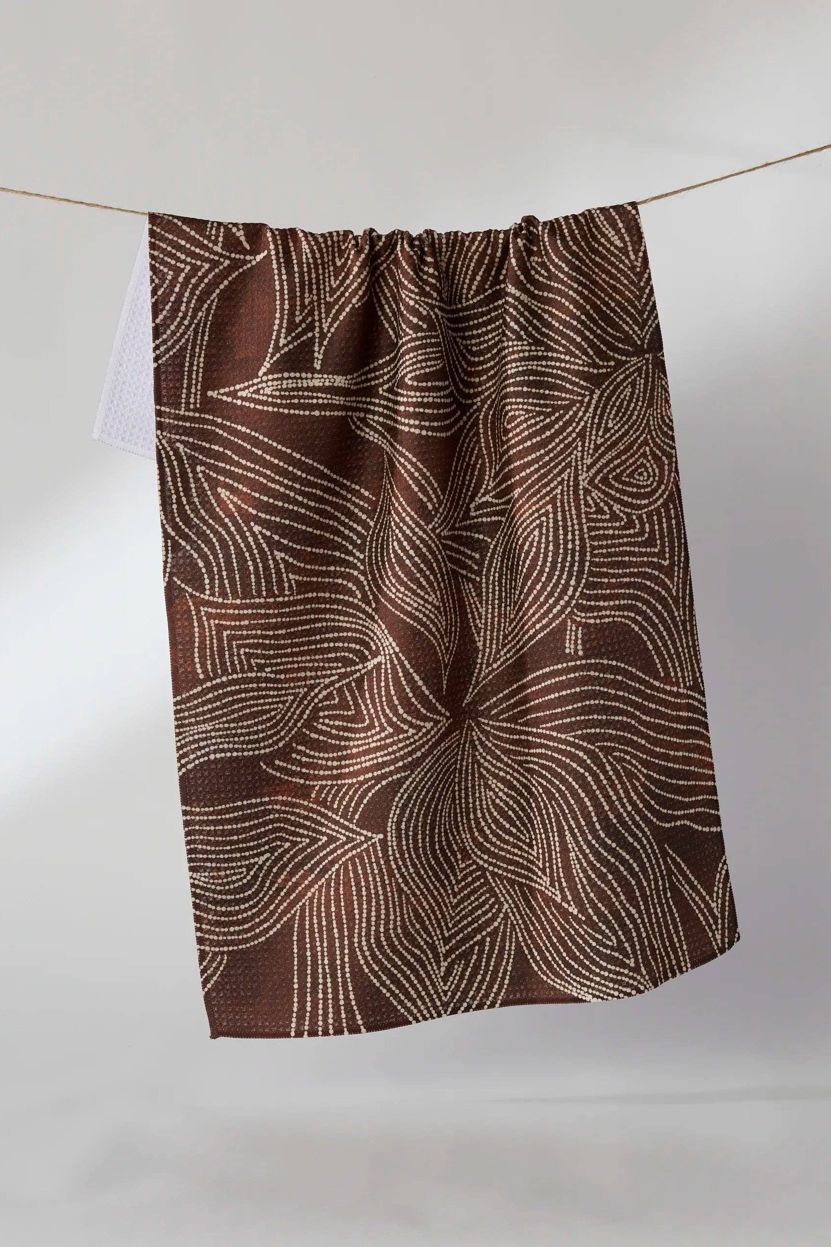 Geometry Pearl Botanical Tea Towel