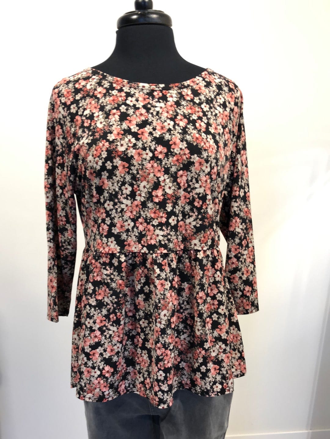 Babydoll Mauve & Ivory Floral Top