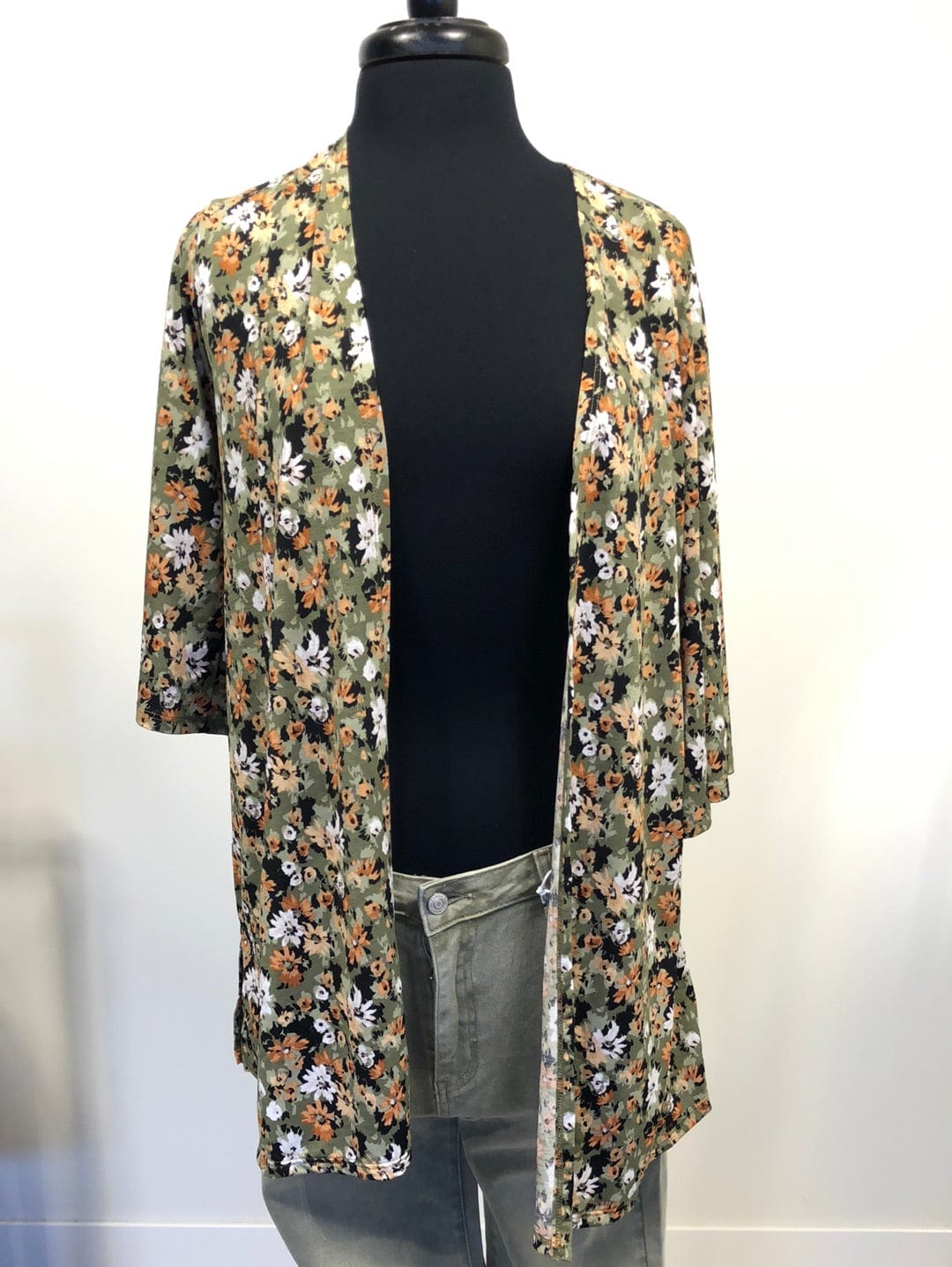 Olive Floral Cardigan