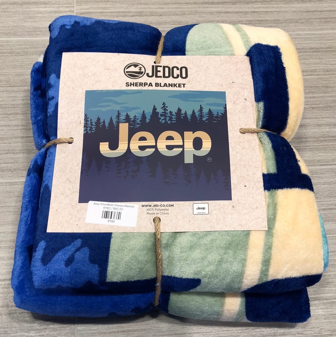 Jeep Woodland Sherpa Blanket