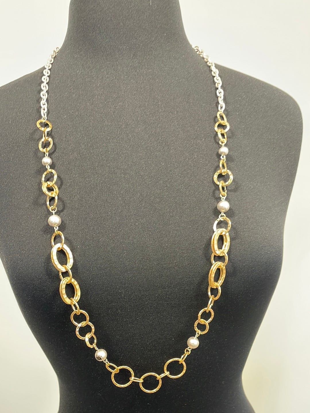 Gold & Silver Circle Chain Necklace