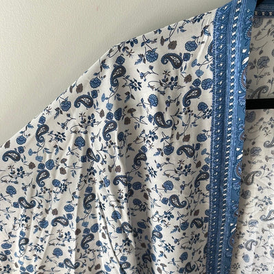 Country Blue Paisley Kimono
