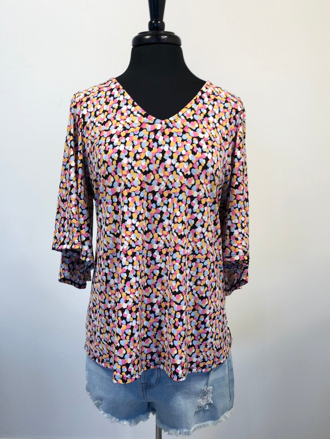 Splatter Color Bell Sleeve Lizzy