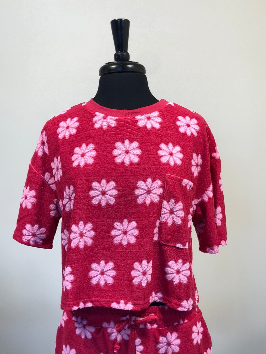 Poppin Pink Daisy Crop Top