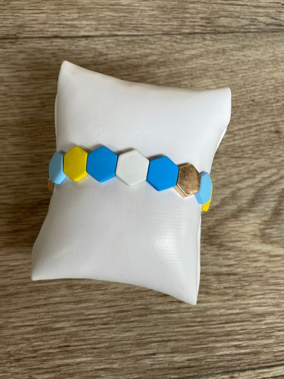 Blue Hexagon Bracelet