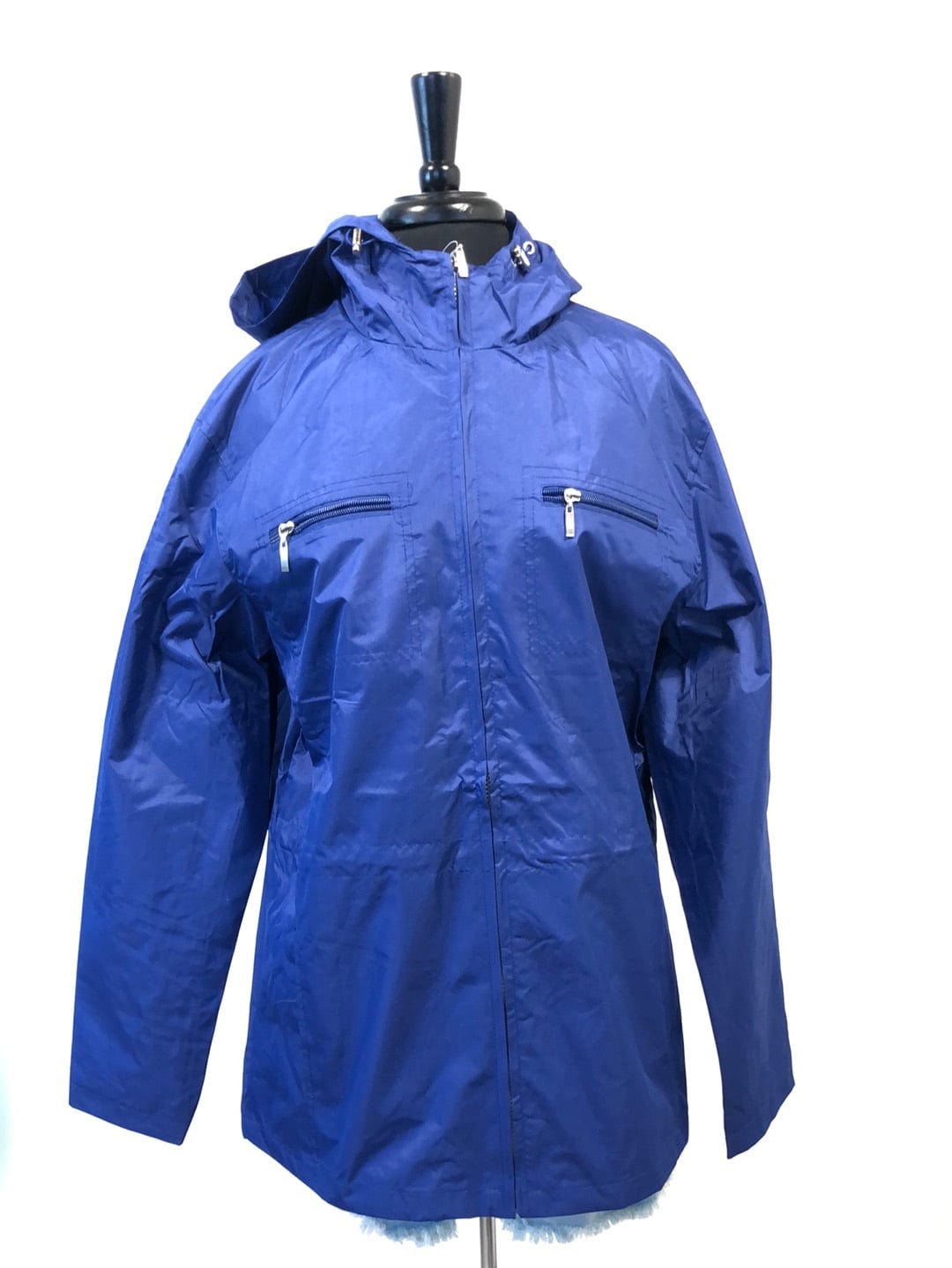 Mazarine Blue Hooded Rain Jacket