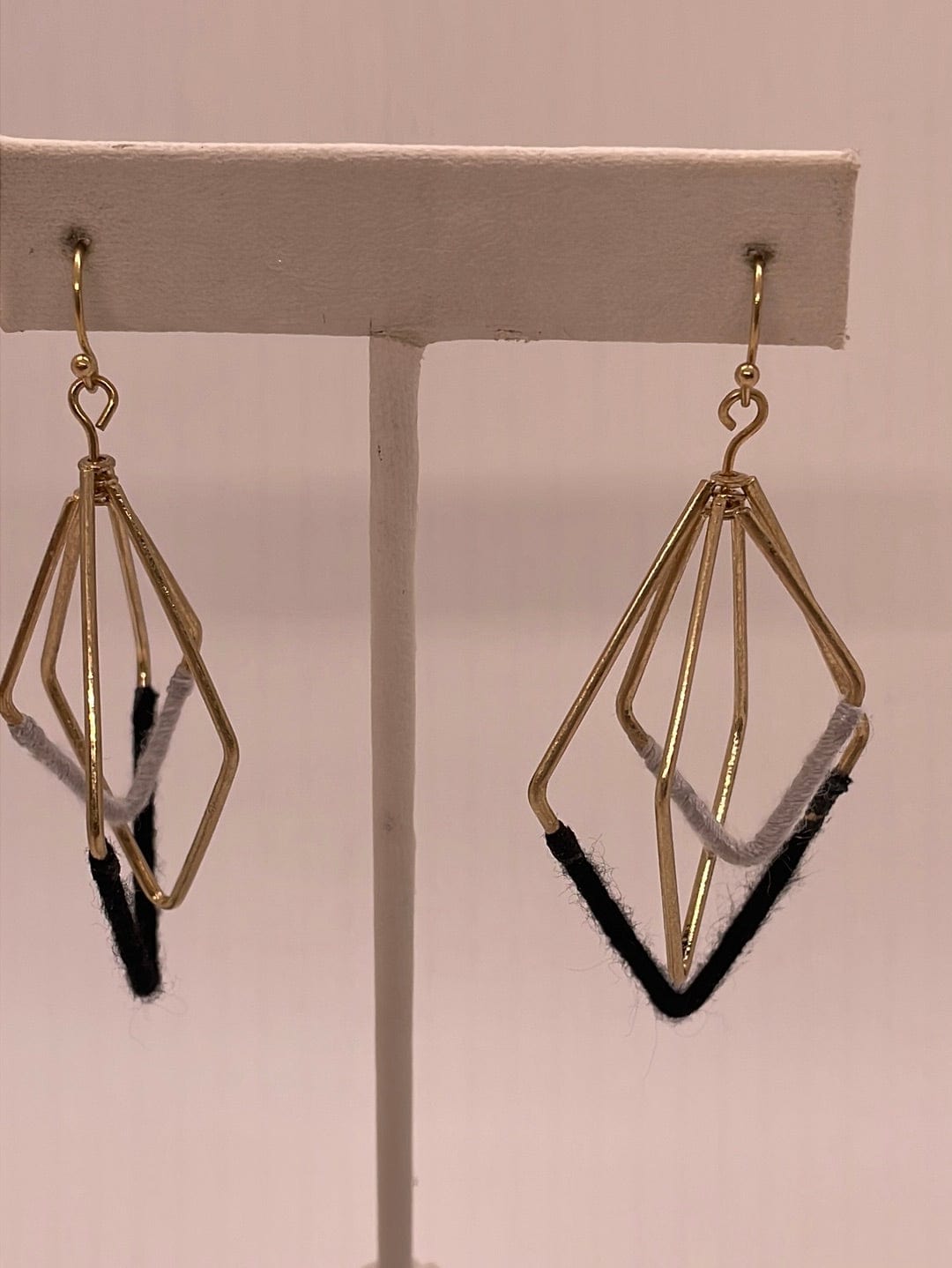Black Diamond Threaded Earring