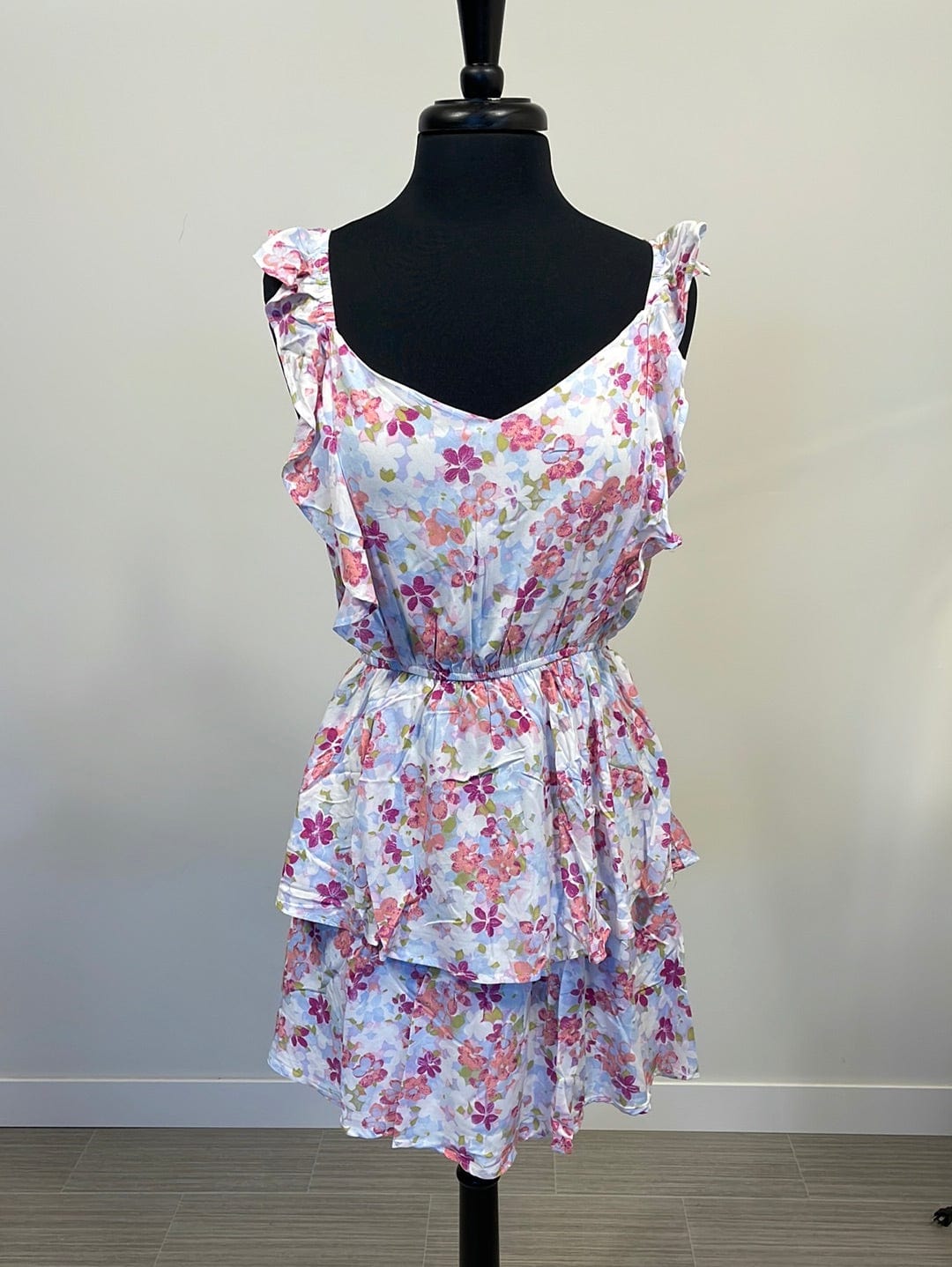 Multi White Pansy Dress
