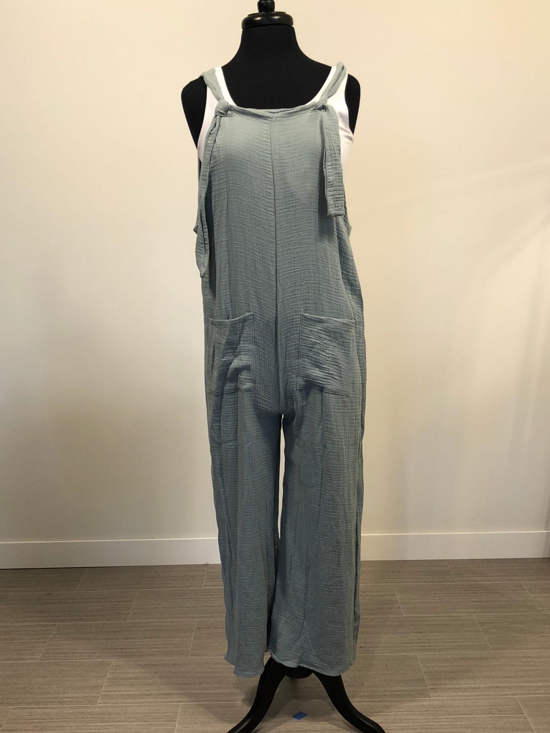 Jade Cotton Gauze Romper