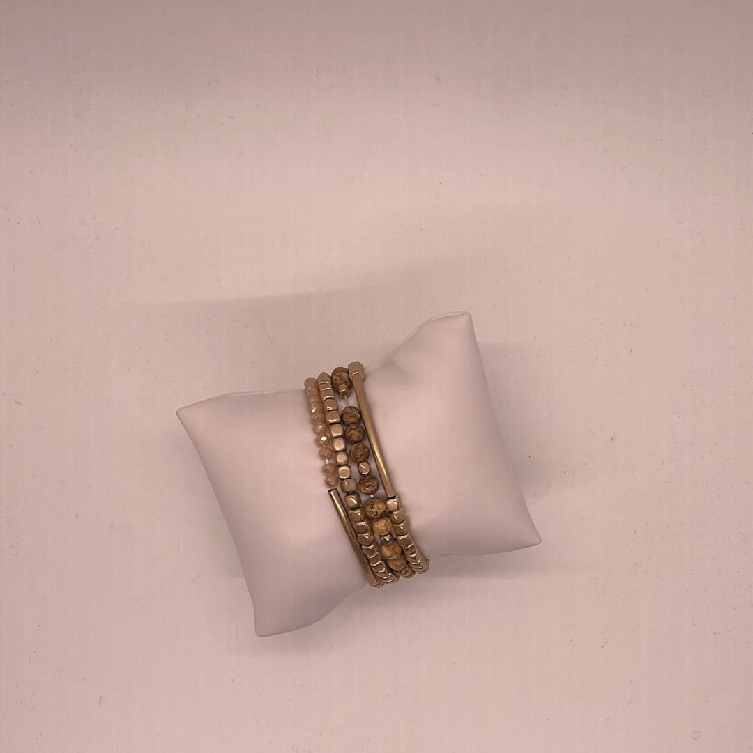Gold, Gem & Rock Bracelet Set